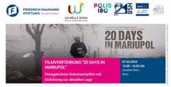 Filmvorführung '20 DAYS IN MARIUPOL', ein preisgekrönter Dokumentarfilm mit Einführung, am 07.04.2024 im CineStar Bonn.